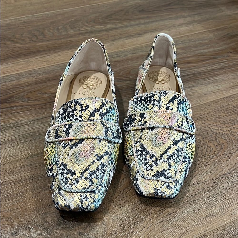Vince Camuto Multicolor Snake Print Loafers